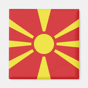 Vlag van Noord-Macedonië Magneet