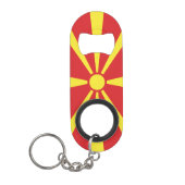 Vlag van Noord-Macedonië Mini Flessenopener (Voorkant)