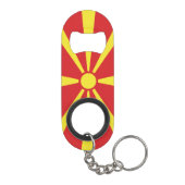 Vlag van Noord-Macedonië Mini Flessenopener (Achterkant)