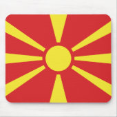 Vlag van Noord-Macedonië Muismat (Voorkant)