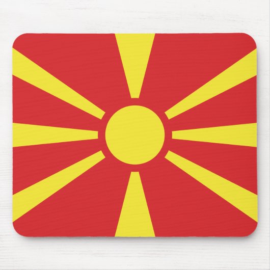 Vlag van Noord-Macedonië Muismat (Voorkant)