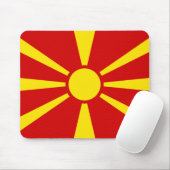 Vlag van Noord-Macedonië Muismat (Met muis)