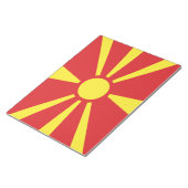 Vlag van Noord-Macedonië Notitieblok (Schuin)
