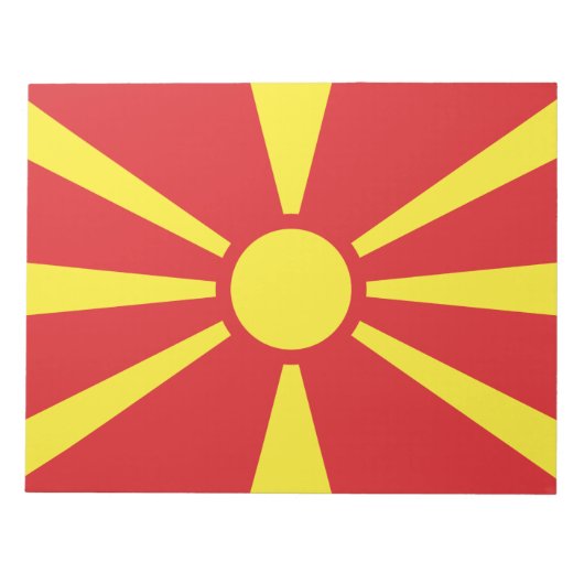 Vlag van Noord-Macedonië Notitieblok (Voorkant)