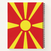 Vlag van Noord-Macedonië Notitieboek (Achterkant)