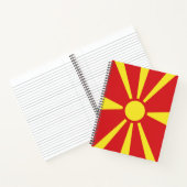 Vlag van Noord-Macedonië Notitieboek (Binnen)