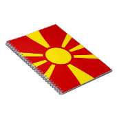 Vlag van Noord-Macedonië Notitieboek (Rechterzijde)