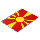 Vlag van Noord-Macedonië Notitieboek (Linkerzijde)