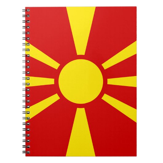 Vlag van Noord-Macedonië Notitieboek (Voorkant)
