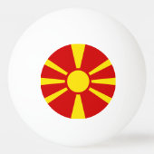 Vlag van Noord-Macedonië Pingpongbal (Achterkant)
