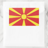Vlag van Noord-Macedonië Rechthoekige Sticker (Tas)