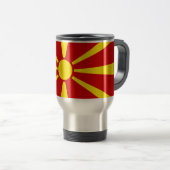 Vlag van Noord-Macedonië Reisbeker (Voorkant rechts)