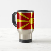 Vlag van Noord-Macedonië Reisbeker (Voorkant links)