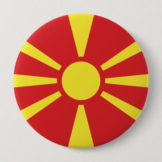 Vlag van Noord-Macedonië Ronde Button 4,0 Cm (Voorkant)