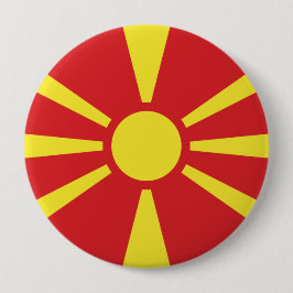 Vlag van Noord-Macedonië Ronde Button 4,0 Cm
