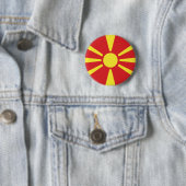 Vlag van Noord-Macedonië Ronde Button 5,7 Cm (In situ)