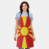 Vlag van Noord-Macedonië Schort (Gedragen)