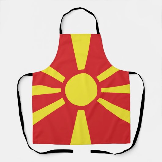 Vlag van Noord-Macedonië Schort (Voorkant)