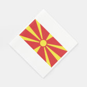 Vlag van Noord-Macedonië Servet (Hoek)
