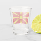 Vlag van Noord-Macedonië Shot Glas (Achterkant)
