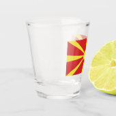 Vlag van Noord-Macedonië Shot Glas (Links)