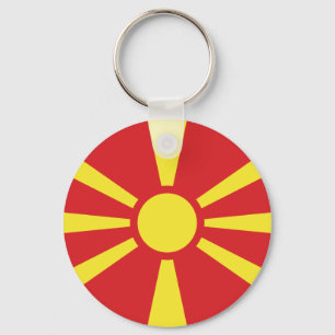 Vlag van Noord-Macedonië Sleutelhanger