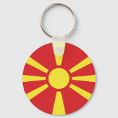 Vlag van Noord-Macedonië Sleutelhanger (Achterkant)