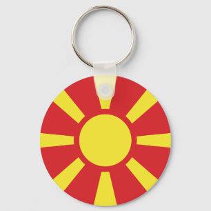 Vlag van Noord-Macedonië Sleutelhanger