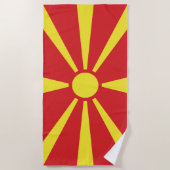 Vlag van Noord-Macedonië Strandlaken (Voorkant)