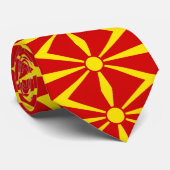 Vlag van Noord-Macedonië Stropdas (Opgerold)