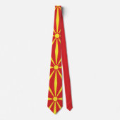 Vlag van Noord-Macedonië Stropdas (Voorkant)