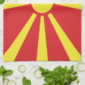 Vlag van Noord-Macedonië Theedoek (Gevouwen)