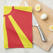 Vlag van Noord-Macedonië Theedoek (Quarter Fold)