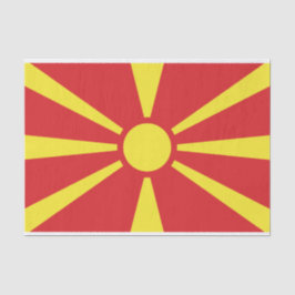 Vlag van Noord-Macedonië Tissuepapier