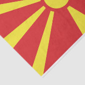 Vlag van Noord-Macedonië Tissuepapier (Detail)