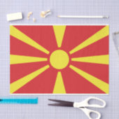 Vlag van Noord-Macedonië Tissuepapier (Craft)