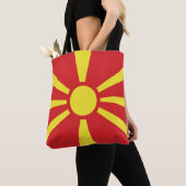 Vlag van Noord-Macedonië Tote Bag (Dichtbij)