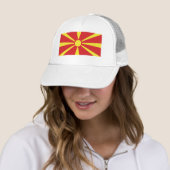 Vlag van Noord-Macedonië Trucker Pet (In situ)