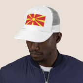 Vlag van Noord-Macedonië Trucker Pet (In situ)
