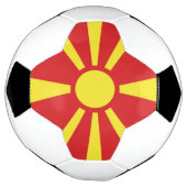 Vlag van Noord-Macedonië Voetbal (Gedraaid)