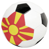 Vlag van Noord-Macedonië Voetbal (Drie kwart)