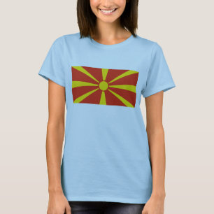 Vlag van Noord-Macedonië x kaart T-Shirt