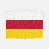 Vlag van Noord-Ossetië Fleece Deken (Voorkant (Horizontaal))