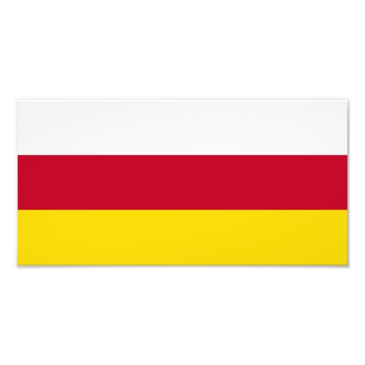 Vlag van Noord-Ossetië Foto Afdruk (Voorkant)