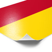 Vlag van Noord-Ossetië Foto Afdruk (Hoek)