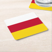 Vlag van Noord-Ossetië Kartonnen Onderzetters (Schuin)