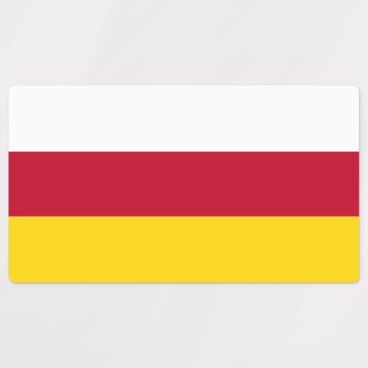 Vlag van Noord-Ossetië Labels (Design 2)