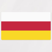 Vlag van Noord-Ossetië Labels (Design 1)