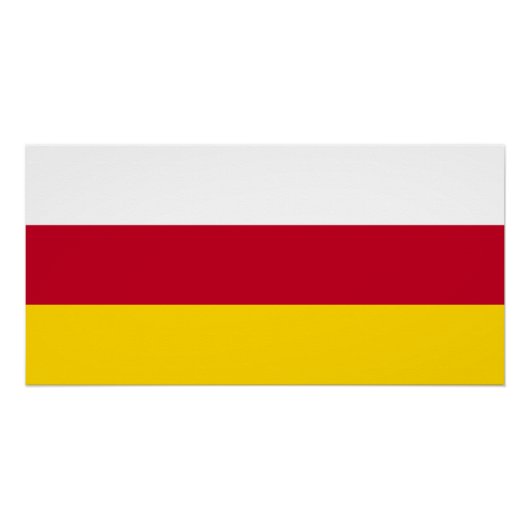 Vlag van Noord-Ossetië Perfect Poster (Voorkant)