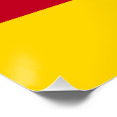 Vlag van Noord-Ossetië Perfect Poster (Hoek)